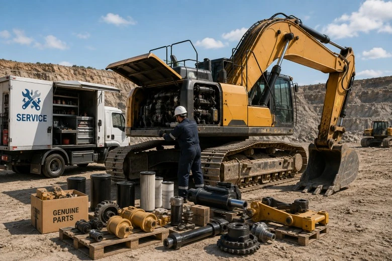 Abastecimiento de piezas de mantenimiento para excavadoras